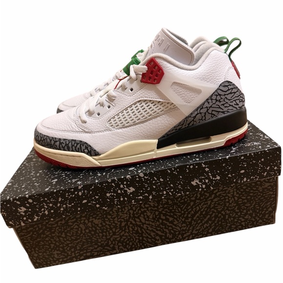 Jordan Spizike Low White Red Green Mens 11.5 OG Box Elephant Print main image 4